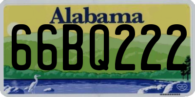 AL license plate 66BQ222