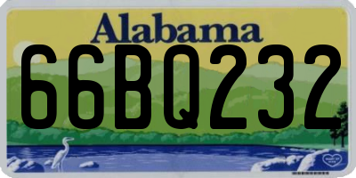 AL license plate 66BQ232