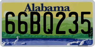 AL license plate 66BQ235