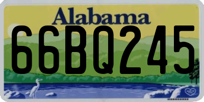 AL license plate 66BQ245