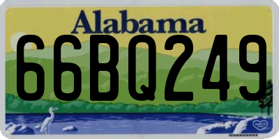 AL license plate 66BQ249