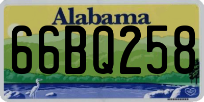 AL license plate 66BQ258