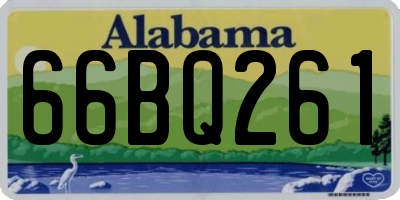 AL license plate 66BQ261