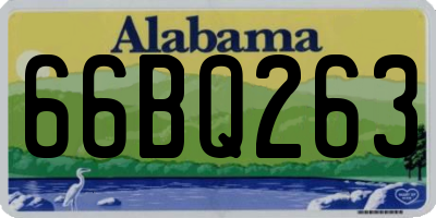 AL license plate 66BQ263
