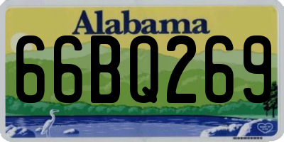 AL license plate 66BQ269