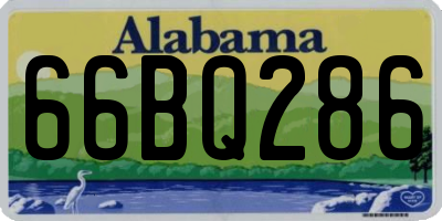 AL license plate 66BQ286