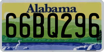 AL license plate 66BQ296