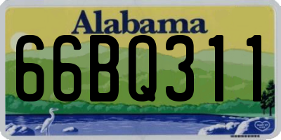 AL license plate 66BQ311