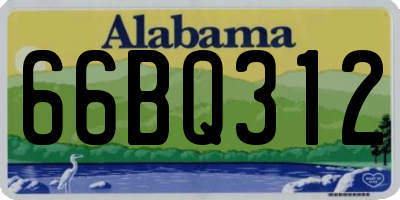 AL license plate 66BQ312