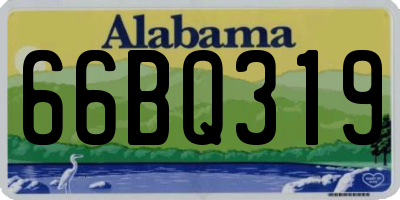 AL license plate 66BQ319