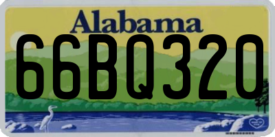 AL license plate 66BQ320
