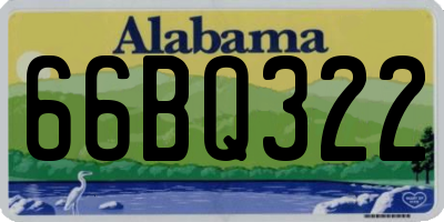 AL license plate 66BQ322