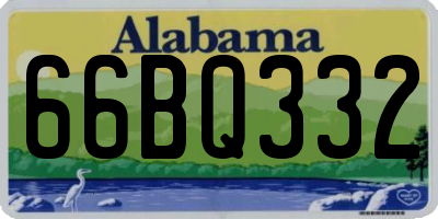 AL license plate 66BQ332