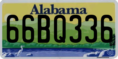 AL license plate 66BQ336