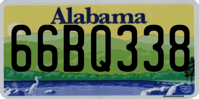 AL license plate 66BQ338