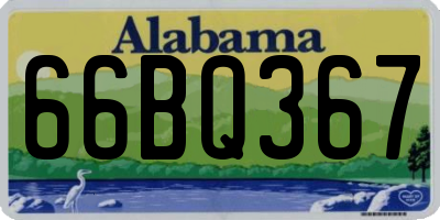 AL license plate 66BQ367