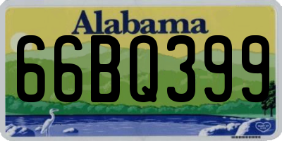 AL license plate 66BQ399