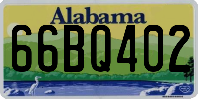 AL license plate 66BQ402