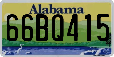 AL license plate 66BQ415