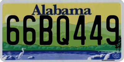 AL license plate 66BQ449