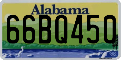 AL license plate 66BQ450