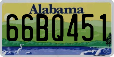 AL license plate 66BQ451