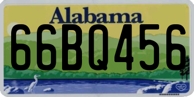 AL license plate 66BQ456