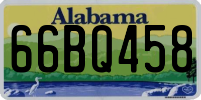 AL license plate 66BQ458