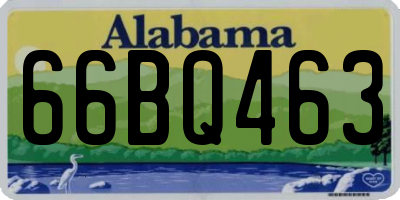 AL license plate 66BQ463