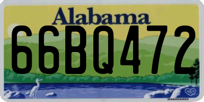 AL license plate 66BQ472