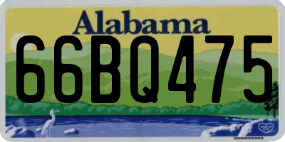 AL license plate 66BQ475