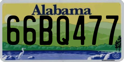 AL license plate 66BQ477