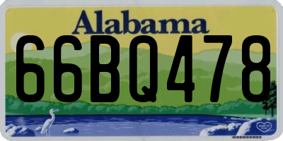 AL license plate 66BQ478