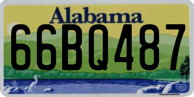 AL license plate 66BQ487