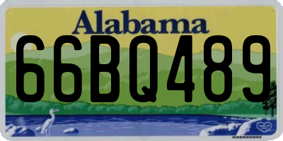 AL license plate 66BQ489