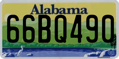 AL license plate 66BQ490