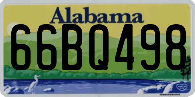 AL license plate 66BQ498