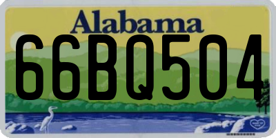 AL license plate 66BQ504
