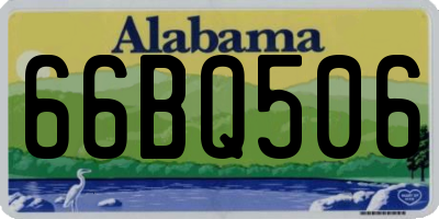 AL license plate 66BQ506