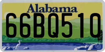 AL license plate 66BQ510