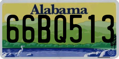 AL license plate 66BQ513