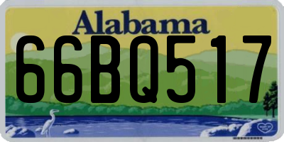 AL license plate 66BQ517