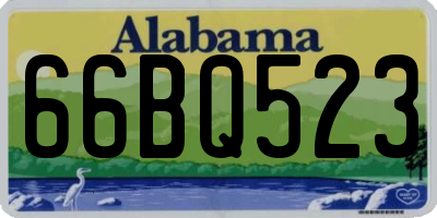 AL license plate 66BQ523