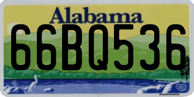 AL license plate 66BQ536