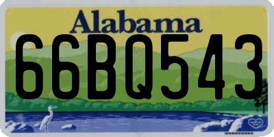 AL license plate 66BQ543