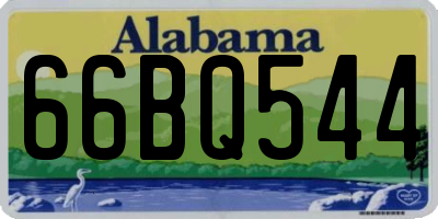 AL license plate 66BQ544