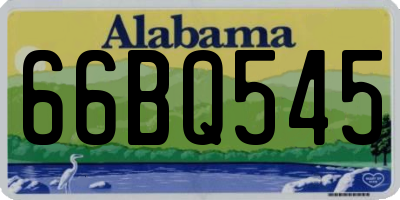 AL license plate 66BQ545