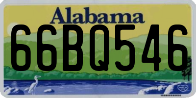 AL license plate 66BQ546
