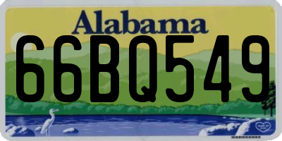 AL license plate 66BQ549
