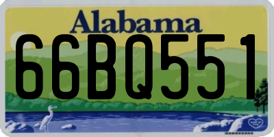 AL license plate 66BQ551